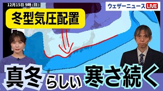 【週間天気】冬型の気圧配置で真冬らしい寒さが続く