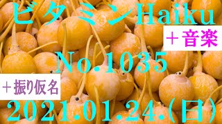 今日の俳句＋音楽。ビタミンHaiku。No.1035。2021.01.24.(日曜日)