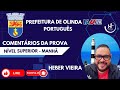 PROVA OLINDA BANCA IAUPE SUPERIOR TURNO MANHÃ GABARITO PRELIMINAR PORTUGUÊS HEBER VIEIRA