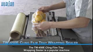 TW 450E Cling Film Tray Wrapping Sealer เครื่องห่อถาดอาหาร