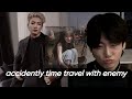 jk ff | accidently time travel with enemy| oneshot |jungkook ff