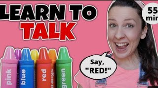 Learn To Talk With Ms.Rachel - Toddler Learns Crayon Colors with Surprises
