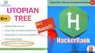 25:Utopian Tree | Hackerrank C++ Algorithm Solution