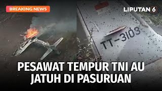 Pesawat Tempur TNI AU Jatuh di Pasuruan | BREAKING NEWS