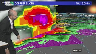 Hail could be a major issue as the super cell moves across the area