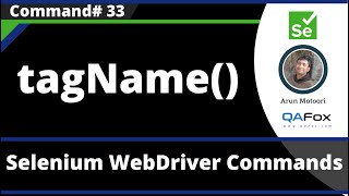 tagName() Command - Selenium WebDriver