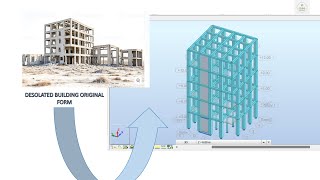 DEMOLISHED CONCRETE BUILDING ORIGINAL FORM( BUILDING DESIGN IN ROBOT STUCTURAL ANALYSIS PROFESSIONAL