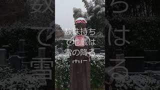 雪と地蔵菩薩の俳句#shorts 動画俳句　小山宗太郎