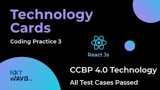 NXT WAVE CCBP 4.0 | React Js | Technology Cards | Coding Practice 3 | Solution