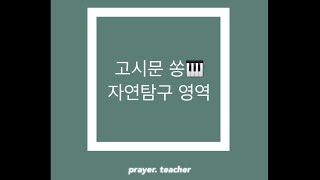 고시문 쏭(song) 자연탐구 영역 유아임용 2019 개정 누리과정