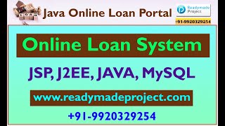 Online Loan Management System - JSP, J2EE, JAVA, MySQL Installation and Working Demo