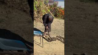 Old Naga man and his firewood at Nakshou village, Tuensang, Nagaland #tuensang #nagaland #india