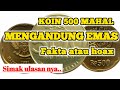 uang koin 500 rupiah gambar bunga melati tahun 1991 dan 1997