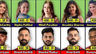 Famous Cricketers And Their Wives: AGE Comparison 3D