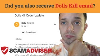 Dolls Kill Order Update email - is it scam or legit notification? What if you didn’t order anything?
