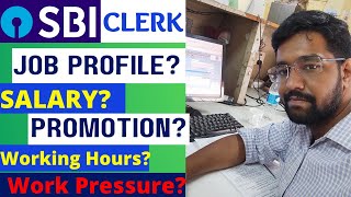 SBI CLERK का क्या काम होता हैं?SBI Clerk Job Profile,Salary, Promotion, Working Hours \u0026Work Pressure