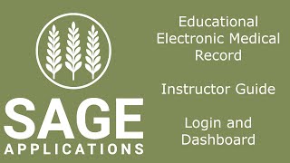Sage Applications - Instructor Login and Dashboard Guide