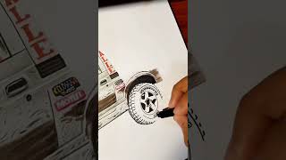 Easiest way to Draw any Vehicle Wheel #shorts #art #howto #trending