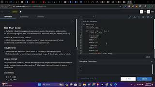 Codechef 121 The Man Code https://www.codechef.com/START121D/problems/MANCODE