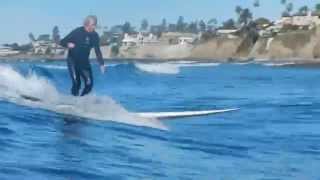 Mr. Skip Frye surfing at PB point