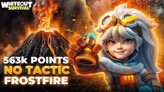 Whiteout survival NO TACTIC 1 vs 128 (563 k) POINTS FROSTFIRE MINE #whiteoutsurvival #rampager