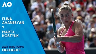 Elina Avanesyan v Marta Kostyuk Extended Highlights | Australian Open 2024 Third Round