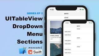 Drop Down UITableview Sections - App Setup, Data Source, Delegate Methods (ep. 2)