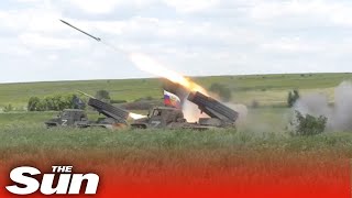 Pro-Russian militants fire rocket launchers at Ukrainian positions