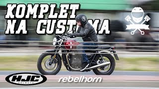 Komplet na Motocykle Typu Custom, Klasyk, Oldtimer - Rebelhorn + HJC 2017