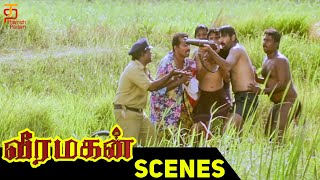 Veeramagan Tamil Movie Scenes | Ravi Teja makes a plan to control the villagers | Thamizh Padam