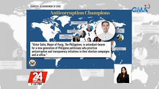 Vico Sotto named among International Anticorruption champions by US State Department | 24 Oras