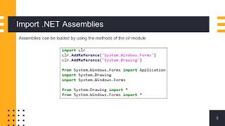 Net framework and Windows Forms in iron python