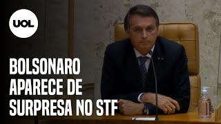 Bolsonaro faz visita inesperada ao STF na despedida de Toffoli