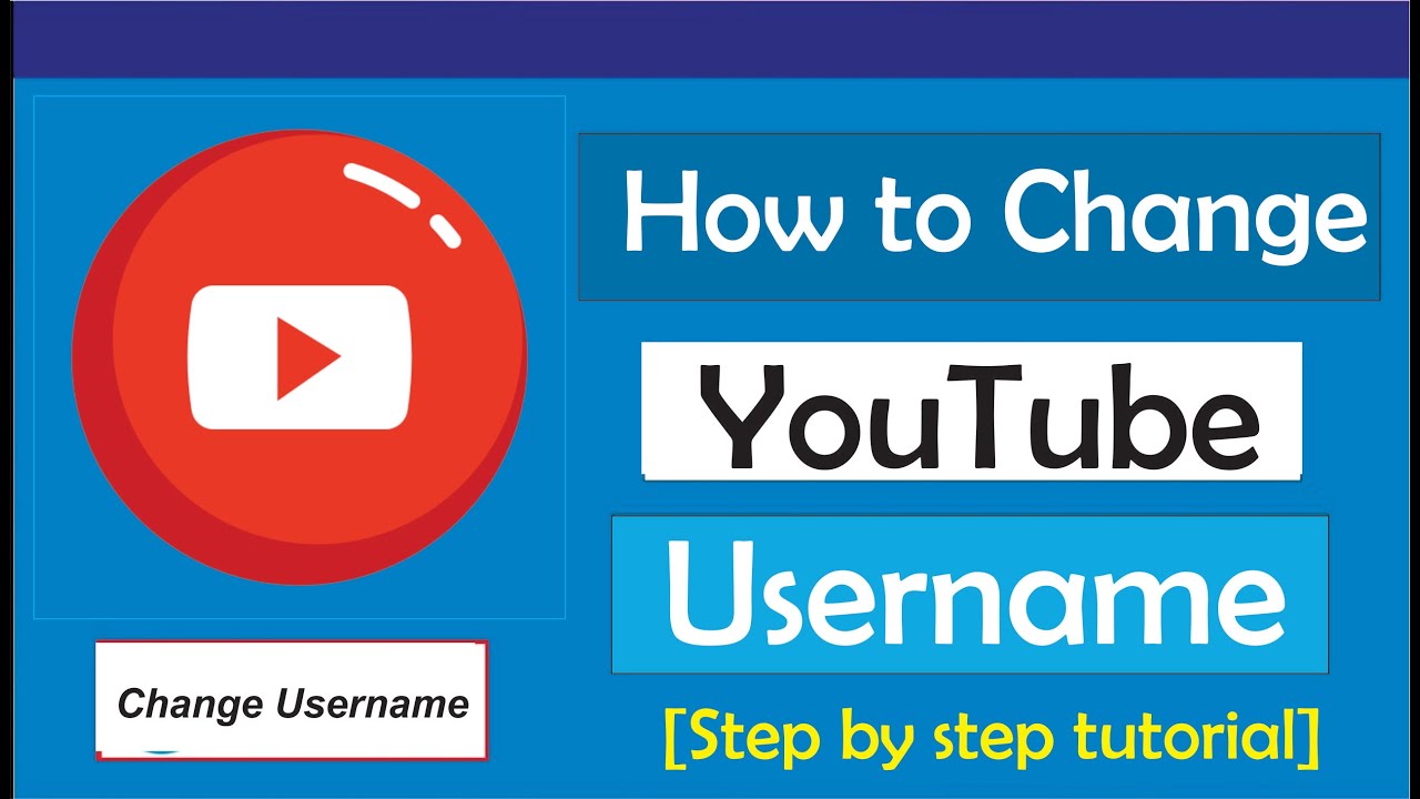 How To Change YouTube Username/How To Change Your Username On YouTube ...