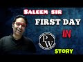 || SALEEM SIR First DAY in PW story ❤️😱||