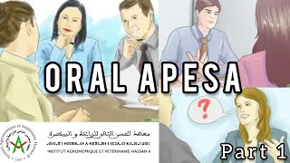 🤔concours oral APESA طلبة معهد الحسن الثاني للزراعة والبيطرة يجيبون على اسئلتكم🤔