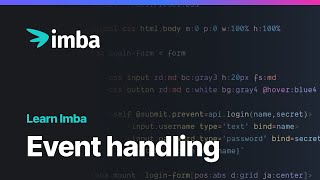 Event Handling | Learn Imba tutorial