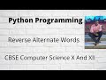 Python Program To Reverse Alternate Words In A String