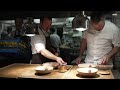 busy kitchen michelin star restaurant in aarhus denmark