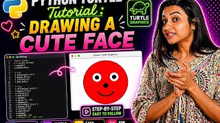 Python Turtle Tutorial:Drawing a Cute Face #python #turtle