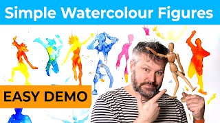 Easy Watercolour Lesson - Simple Figures for Beginners