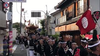 令和４年熊取だんじり祭り宵宮五門大久保東交差左折 ２