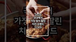 2024 국내에서 가장 많이 팔린 치킨 브랜드 TOP5