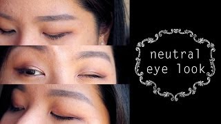 Everyday Neutral Eye Makeup for Monolid/Hooded Lids