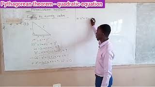 Pythagorean theorem..pt 2. (Quadratic equation)
