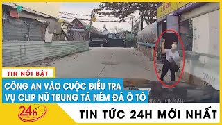 Công an TPHCM vào cuộc xác minh clip “nữ trung tá ném đá ô tô Mercedes GLC 200” | Tv24h
