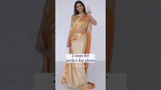 Perfect Hip Pleats | how to drape saree for varamahalakshmi | saree draping for beginners | #shorts