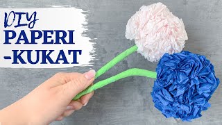 💐 DIY – kukka kreppipaperista | Äitienpäiväaskartelu | Askartele KUKKA