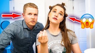 I DID MY MAKEUP HORRIBLY TO SEE HOW MY HUSBAND WOULD REACT! **PRANK**