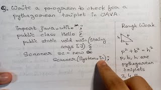 Java Program to check for Pythagoras triplet from. Using Scanner class Casual Study